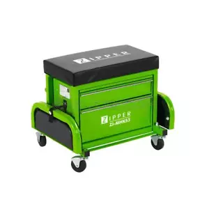 MECHANIC SEAT CAR VAN GARAGE TOOL WORKSHOP STOOL WITH 2 DRAWER ZIPPER ZI-MHKS3 - Picture 1 of 2