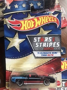 NUOVO HOT WHEELS 2020 STARS & STRIPES '71 PLYMOUTH HEMI CUDA 2/10 NERO - Foto 1 di 1