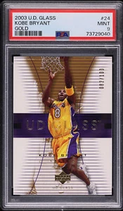 2003-04 UPPER DECK GLASS GOLD KOBE BRYANT /100 #24 PSA 9 MINT POP 3 - Picture 1 of 2