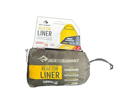 NEW! Sea To Summit Reactor Liner Thermolite Mummy With Drawcord Compact Yellow - Image 1 of 4