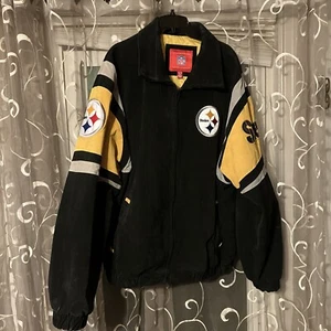GIII NFL PITTSBURGH STEELERS ECHTLEDER FULL ZIP JACKE bestickt Gr. XL - Bild 1 von 12