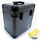 Gorilla 12" LP Vinyl Record Carry Storage Case Box - Carbon - Holds 60 inc Cloth