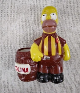 RARE Vintage Homer Simpson Copa Mustang Soccer Cookie Jar Coin Bank Tolima! - Picture 1 of 16