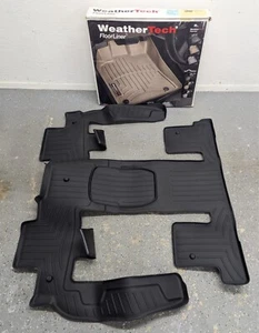 WeatherTech FloorLiner for 2007-2007 GMC Acadia, Traverse - 2nd/3rd Row, Black - Picture 1 of 8