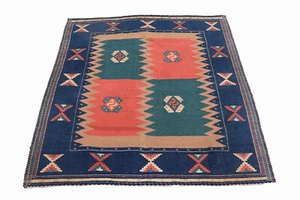 140x140 cm orient handgewebte Teppich Nomaden kelim afghan sofreh kilim No:75 - Bild 1 von 12