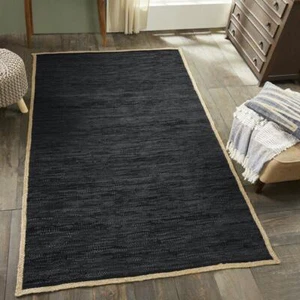 Rug 100% jute braided handmade reversible carpet modern rustic area runner rugs - Bild 1 von 5