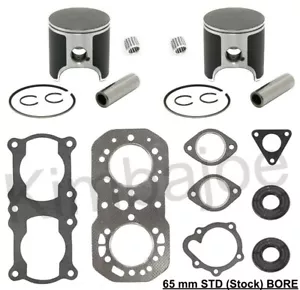 1985-1991 Polaris Indy 400 Classic SKS 65 mm STD BORE SPI Piston Kits Rebuild - Picture 1 of 1