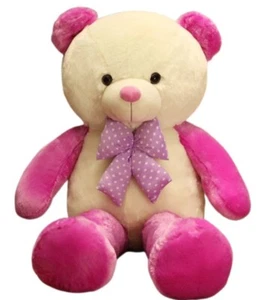 Plüsch Teddybär Stofftier Puppe weich 60 cm Weihnachten Spielzeug Liebe Mädchen Kinder Geschenk Neu - Bild 1 von 4