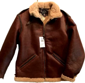 Cockpit USA B-6 Shearling Bomber Jacket size 40 Z21U028 Free US ship - Picture 1 of 10