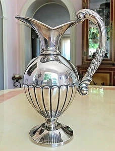 350 Gr. VINTAGE WONDERFUL STERLING SILVER PITCHER & JUG ! - Picture 1 of 9