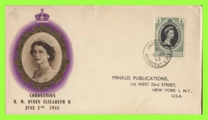 St Vincent 1953 QEII Coronati0on issue on BPA First Day Cover - Picture 1 of 1