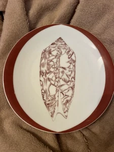 Heinrich Stix Shell Collection Salad Plate H&C Selb Bavaria Germany Brown Rim - Picture 1 of 2