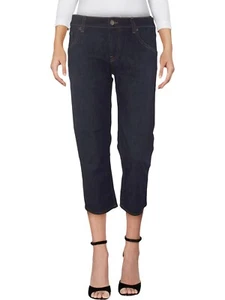 Prada Pantalone Jeans Capri Da Donna 39 Eu35 W25 S Small Blu Denim Scuro Denim - Picture 1 of 8