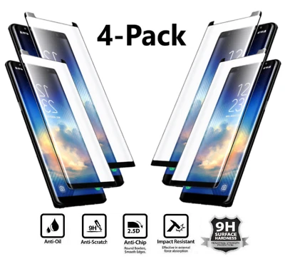 2x Fr Samsung Galaxy Note 9 S9/S8 Plus Case Friendly 9H Tempered Glass Protector - Image 1 of 4
