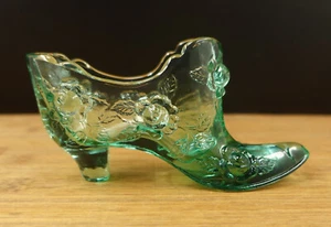 Green Glass Foral Designed Shoe - Picture 1 of 4