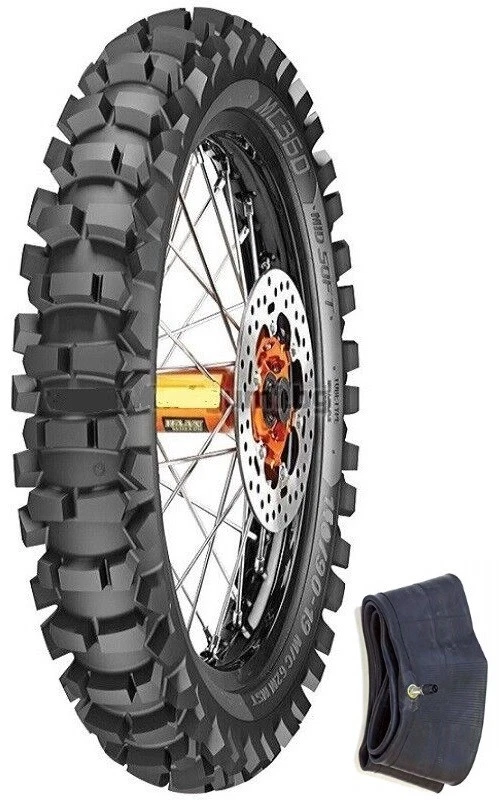 METZELER 100/90-19 MC360 MIDSOFT DIRT OFFROAD REAR TIRE + TUBE HONDA - Image 1 of 1