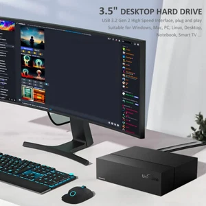 3.5" External Desktop Hard Drives 8TB 12TB 14TB 16TB 18TB Enterprise Storage HDD - Picture 1 of 12