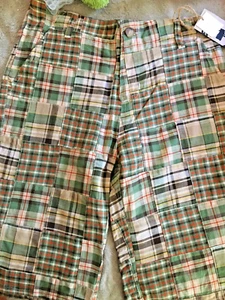 BS1--GRAPHITE VINTAGE green/orange plaid shorts BOYS 16  NEW - Picture 1 of 2