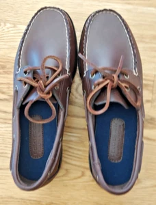 Vintage Polo Ralph Lauren braune Leder Bootsschuhe (NAGELNEU) - ohne Karton Deck Schuhe - Bild 1 von 7