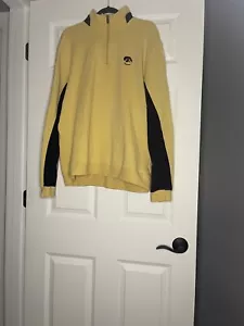 Cutter And Buck Iowa Hawkeyes Mens Half Zip Xl Yellow And Black - Picture 1 of 2