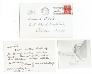 SELTENER BRIEF VON 1926 SIGNIERT VON OLIVER GARRISON RICKETSON - BERÜHMTER ENTDECKER - Bild 1 von 1