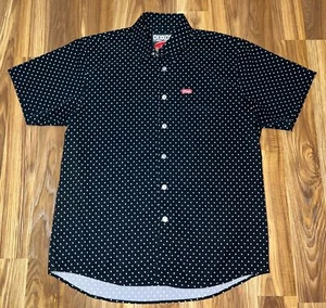 Dixxon Flannel Company Shirt Men's Size L Black Polka Dot The Milton Button Up - Picture 1 of 7