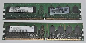 512MB MEMORY PC2700 DDR-333 PAIR CHIPS SCHOOL SURPLUS - Afbeelding 1 van 1