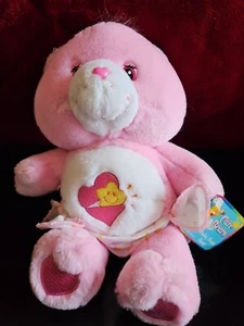 NWT Care Bear Baby Hugs Bear wearing Diaper 2002 10" Plush Pink Baby Care Bear - Picture 1 of 3