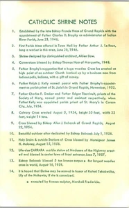 Vintage MI Postcard Notes & Facts about the Catholic Shine Indian River  - Picture 1 of 4