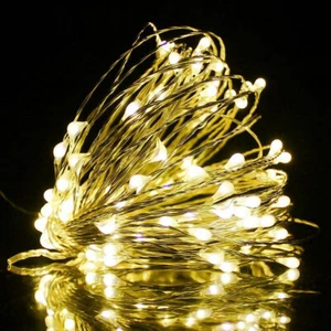 200/300 LED Battery Micro Rice Wire Copper Fairy String Lights Party 66FT 100FT - Picture 1 of 40