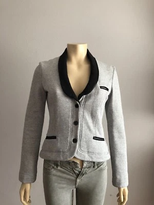 Chaqueta Love Moschino Gris Negro Forro Algodón Talla 4 EE. UU. Foto 1 de 4