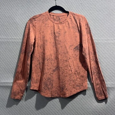 Lululemon Love Top Womens Orange Long Sleeve Circus Wash Tagless Athletic Pilate - Image 1 of 4