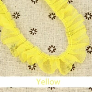 5M Mesh Trim Pleated Ruffle Frill Lace Edge Sew DIY for Dress Crafts Decor Multi - Picture 1 of 19