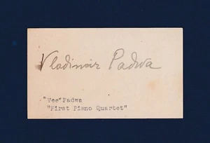 Tarjeta postal vintage firmada por Vladimir Padwa - Pianista y compositor - Imagen 1 de 1
