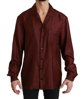 Camisa DOLCE & GABBANA Negra Roja Patrón Zigzag Informal s. 38/US15/XS PRECIO DE VENTA SUGERIDO POR EL FABRICANTE $1300 Foto 1 de 4