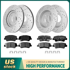 For Hyundai Elantra 2017-2020 2.0L Front and Rear Disc Brake Rotor +Ceramic Pad - Picture 1 of 6