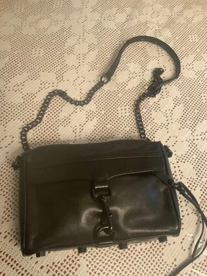 Bolso Bandolera Rebecca Minkoff M.A.C MAC Cuero Negro Herrajes Negros Foto 1 de 4