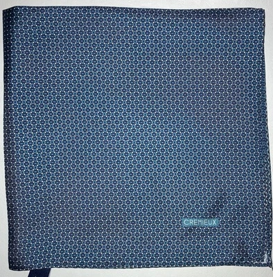 Novo com etiquetas Daniel Cremieux bolso quadrado 100% seda 16” azul-petróleo escuro $29.50 - Imagem 1 de 4