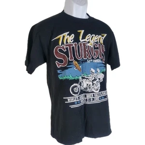 Mens L Single Stitch Sturgis Motorcycle Shirt 52nd Annual 1992 Vintage 90s USA - Picture 1 of 12