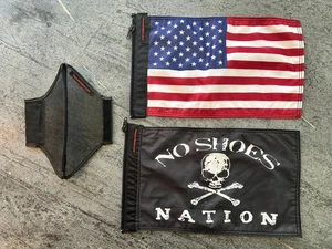 Jeep Forever Medium Roll Bar Sleeve American Kenny Chesney No Shoes Nation Flags - Picture 1 of 3