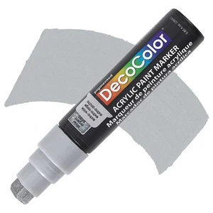 DecoColor, Acrylic Paint Marker, Silver, Jumbo, Wide Point, Metallic, Sign Pen - Picture 1 of 3