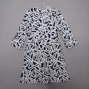 Jude Connally Kleid Large Etuikleid dunkelblau geometrisch Karriere Büro Corp Core - Bild 1 von 9