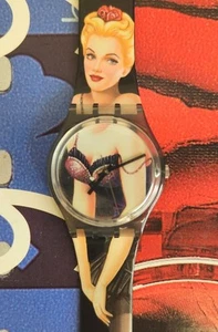 Swatch watch LOLITA GM128 1995 Standard Gents New Old Stock with new battery - Picture 1 of 8