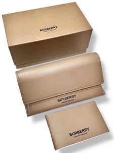 Burberry Gafas de sol Gafas Grandes Miel/Camel Semi Rígido Estuche Conjunto Genuino - Imagen 1 de 12