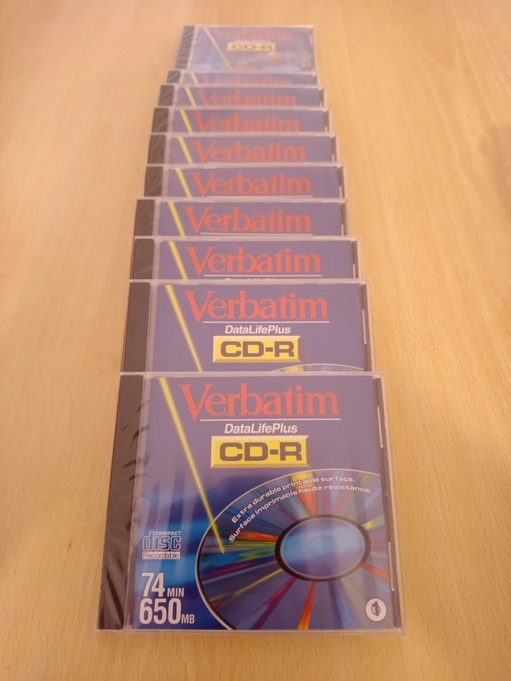10x RETRO Verbatim DataLifePlus CD-R 650MB - Bild 1 von 1