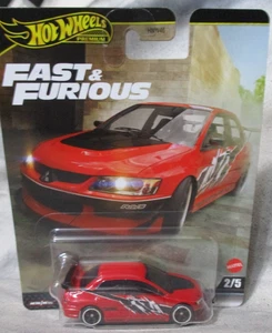 Hot Wheels Fast & Furious Premium Mitsubishi Lancer Evolution 1:64 Rubber Tires - Picture 1 of 4