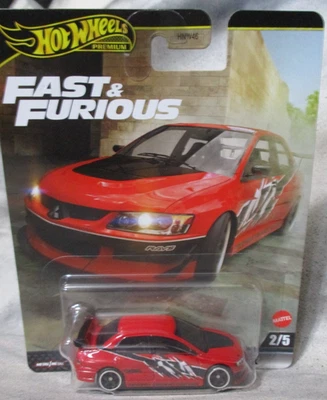 Hot Wheels Fast & Furious Premium Mitsubishi Lancer Evolution 1:64 Rubber Tires - Image 1 of 4