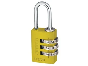 ABUS Kunci Kombinasi Mekanikal Aluminium 145/20, 20mm, Kuning 46572 - Picture 1 of 1