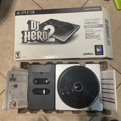 DJ Hero Playstation Wireless Turntable for PS3 Guitar Hero FOR PARTS w/ BOX - Image 1 of 4