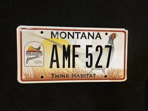 Montana Pheasants Forever Think Habitat Nummernschild abgelaufen Sammlerstück AMF527 - Bild 1 von 6